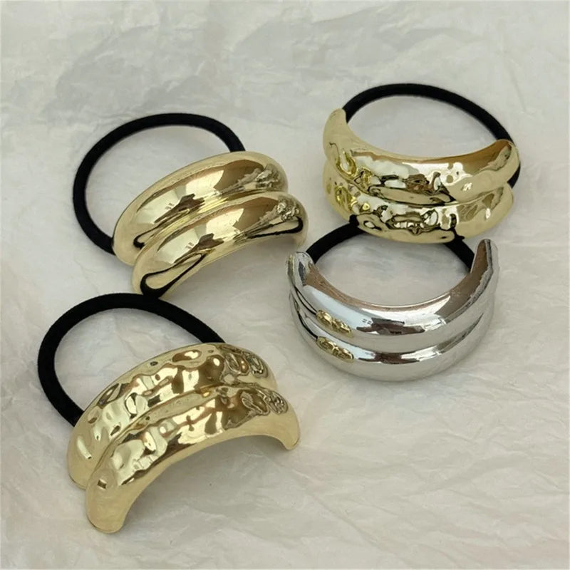 New Fashion Metal Irregular Double-Layer Hair Bands Ropes