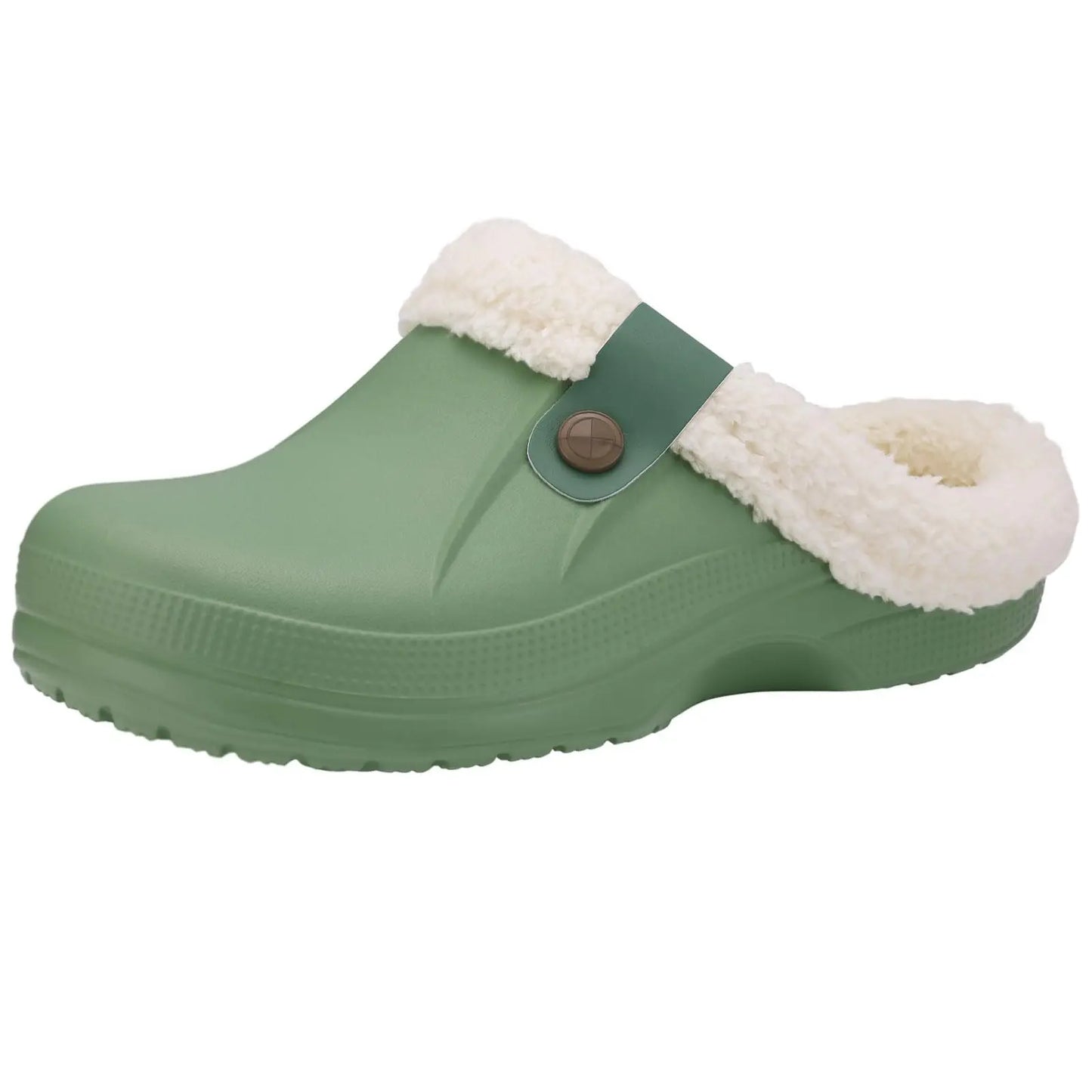 Crestar Women and Men Fur Lined Clogs Memory Foam Slippers