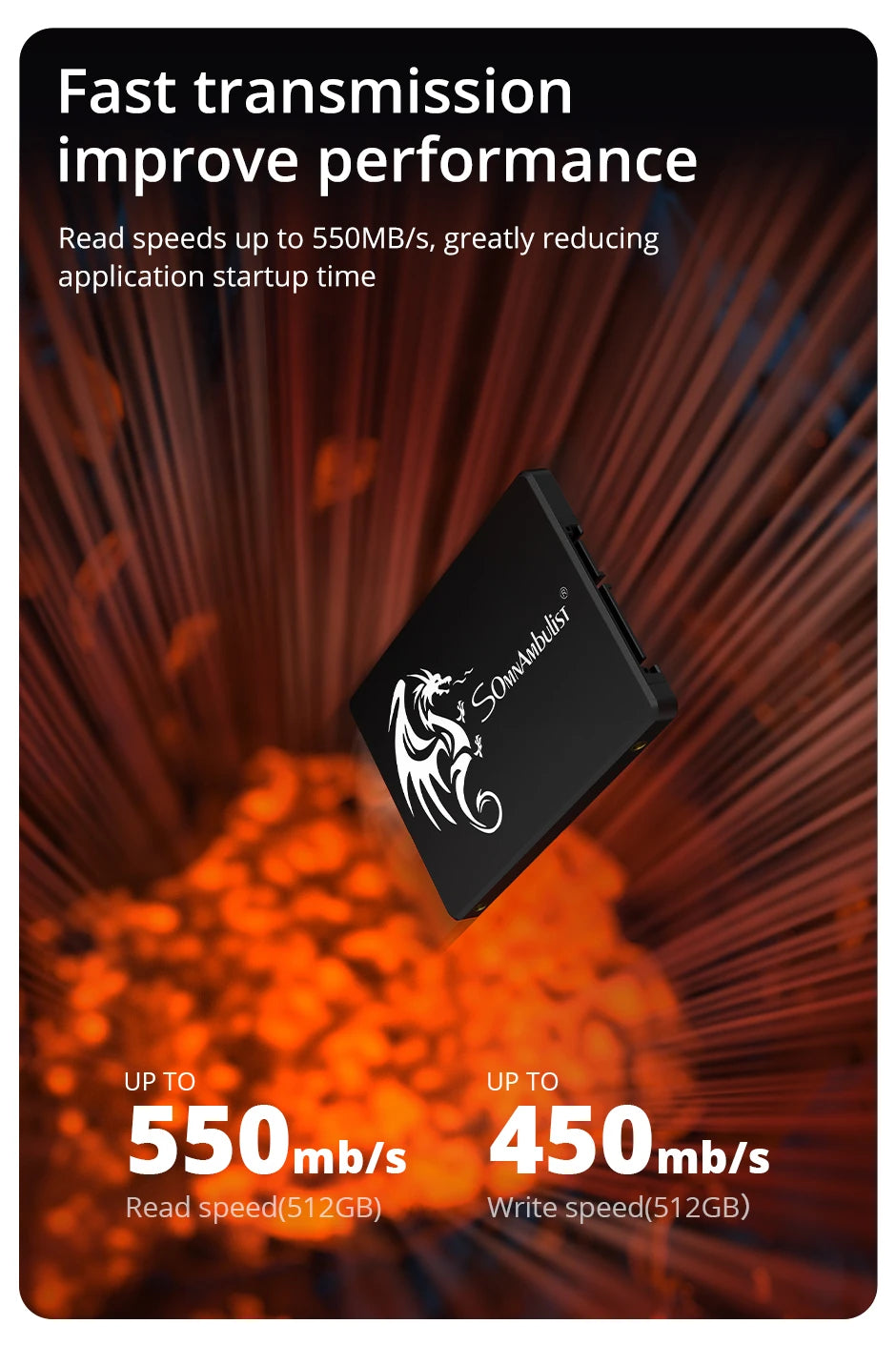 SomnAmbulist SSD Internal SATA3 120GB to 2TB for PC Laptop