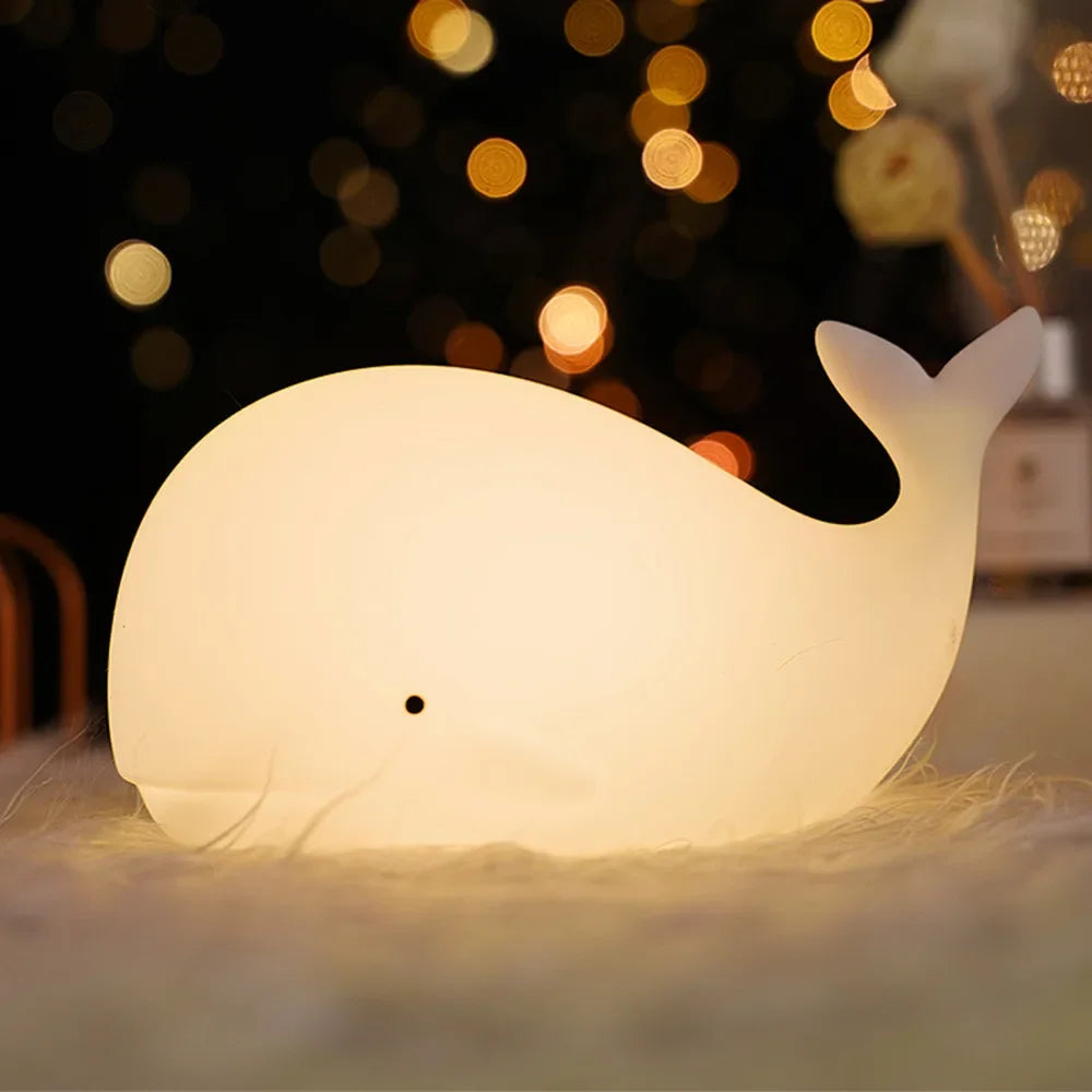 Bunny Silicone Night Light for Kids Room USB Rechargeable Dimmable Sleep Lamp with Timer