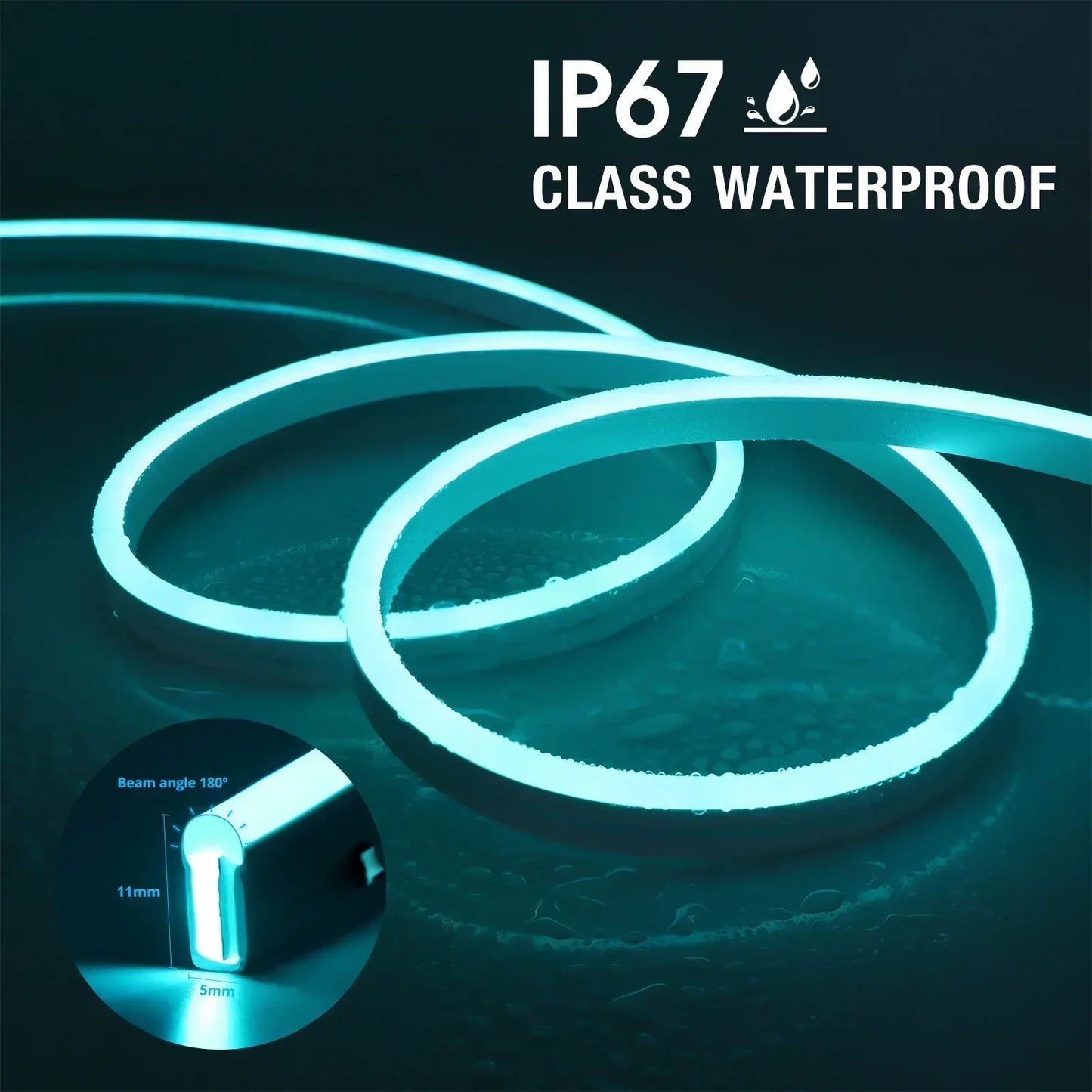 Neon LED Strip Light 5V RGB Waterproof Bluetooth Music Sync