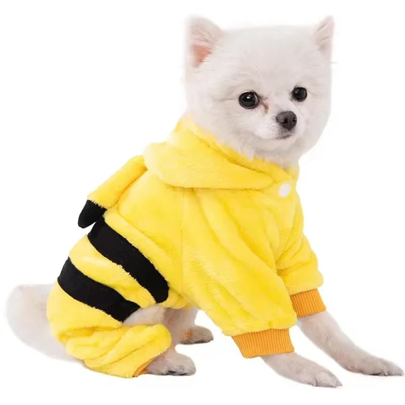 Thickened Pet Dog Clothes Soft Warm Fleece Dogs Jumpsuits Pet Clothing for Small Dogs Puppy Cats Clothes Chihuahua Costume Coat