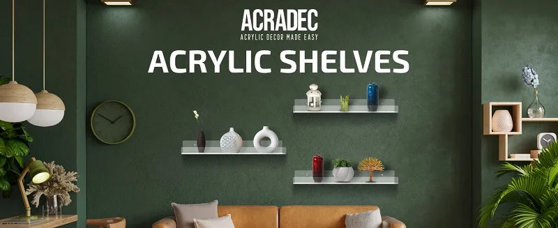 2pcs Acrylic Vinyl Record Display Stand Wall Mounted Shelf Organizer