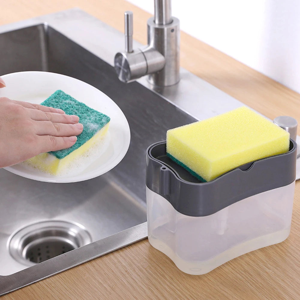 1PC PP Plastic Storage Box Dishwasher Soap Dispenser Press