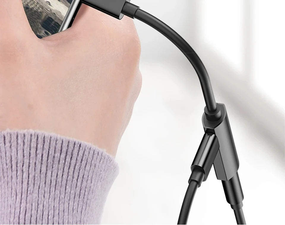 2 in 1 USB C to 3.5mm Jack Headphones Adapter Charger for Samsung Galaxy S24 S23 S22 Ultra A54 A34 A53 Note 20 10