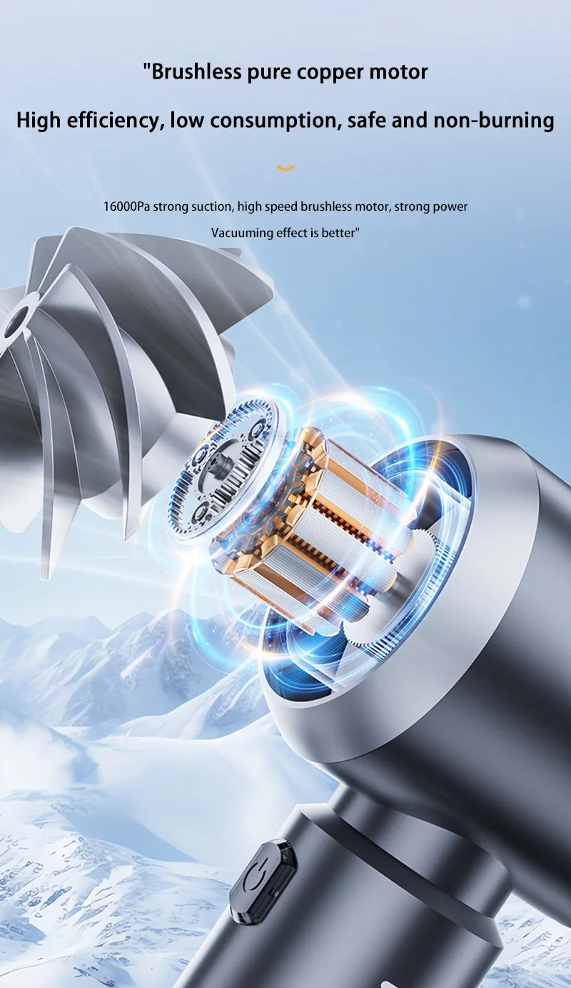 Car Vacuum Cleaner 360000Pa Mini Wireless Handheld