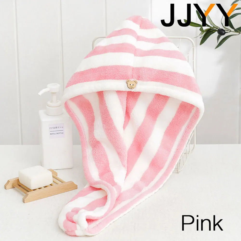 Hair Towel Wrap Fast Dry Hair Towel Super Absorbent Microfiber Coral Velvet Turban