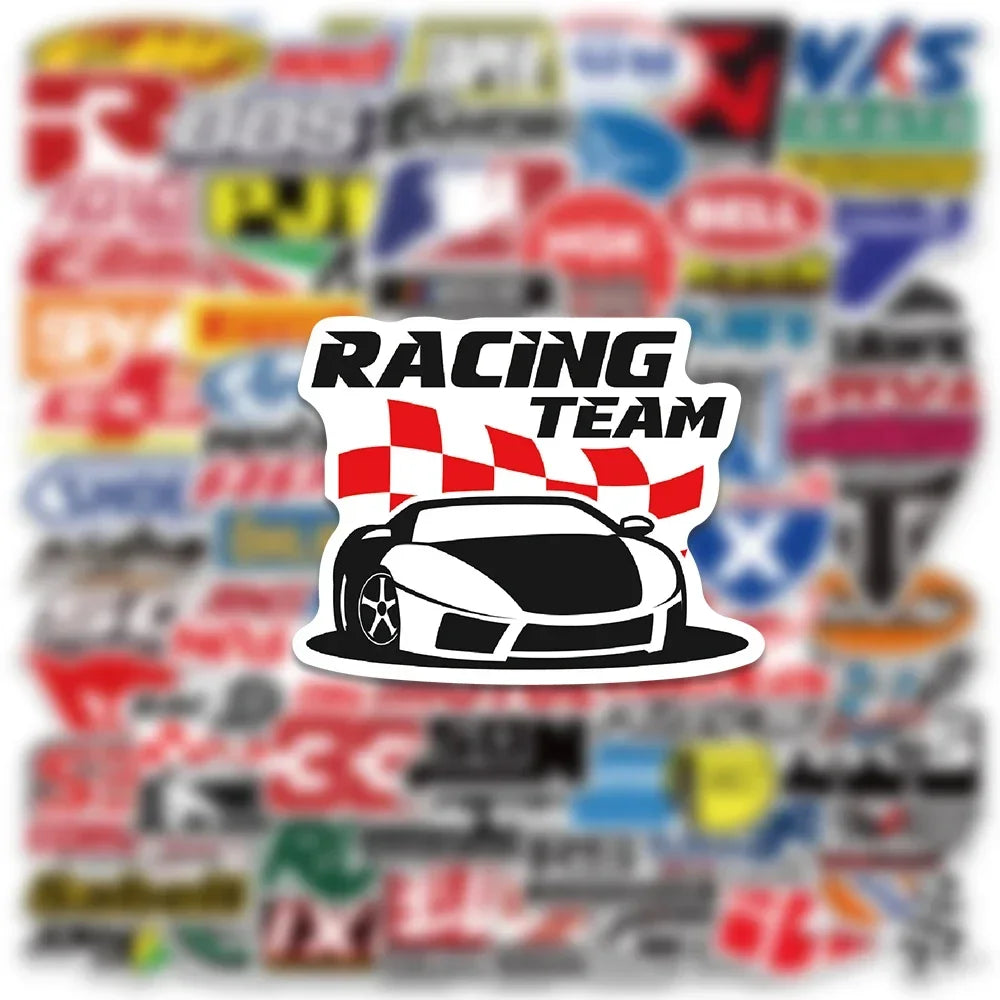100PCS JDM Brand Racing Car Stickers Waterproof Decals