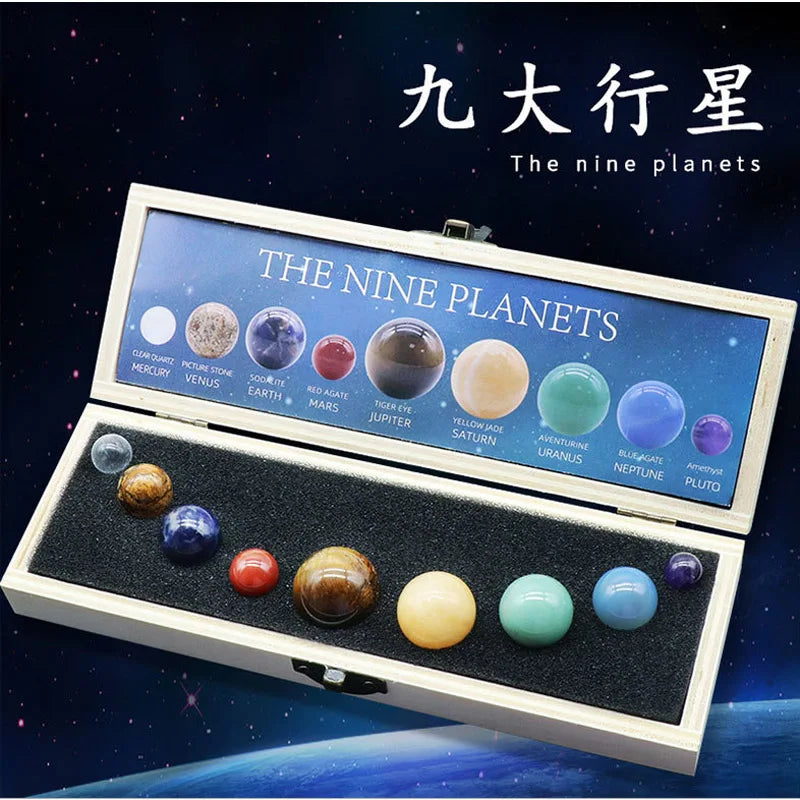 Fashion Good Natural Crystal 8 Planet Solar System Energy Sphere