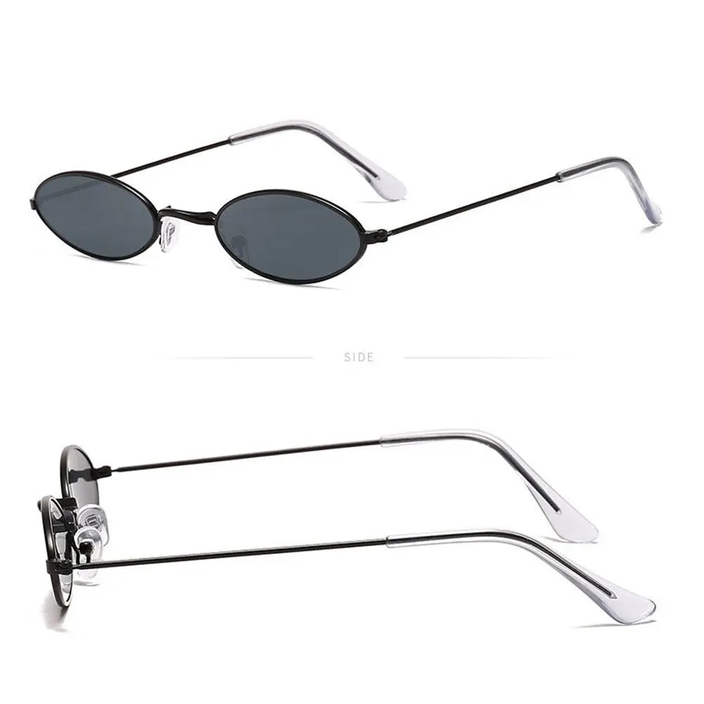 Retro Small Oval Sunglasses Vintage Shades for Men Women 2023