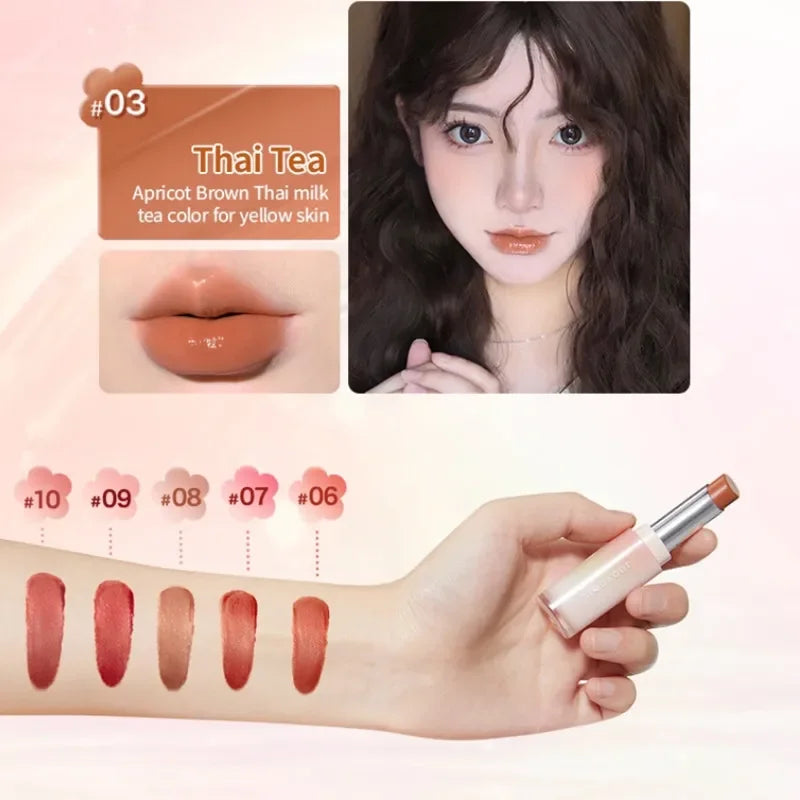 Judydoll Water Gloss Mirror Lipstick Crystal Jelly Lip Gloss Moisturizing Long Lasting Nude Lip Tint Makeup
