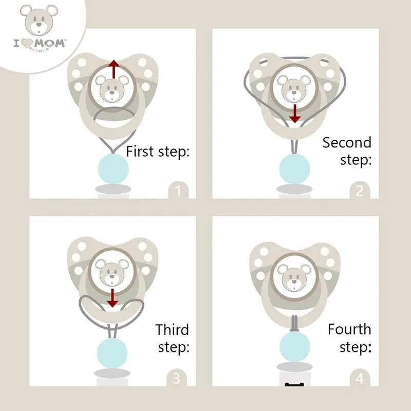 Baby Pacifier Clip Crochet Pacifier Chain Teething Pendant