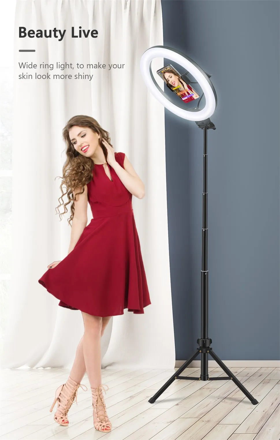 Youtube Shooting Vlog Selfie Ring Light LED Camera Lamp