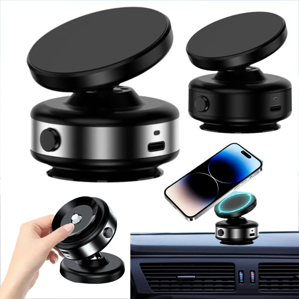 Magnetic Phone Holder Universal Vacuum Adsorption Bracket 360 Rotatable Phone Mount for iPhone Samsung Xiaomi