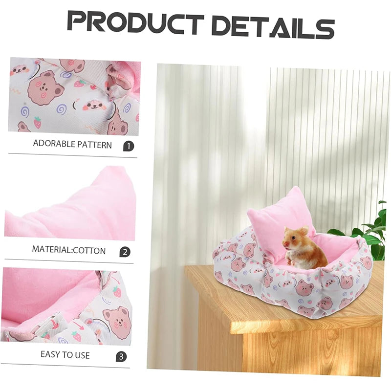 Sugar Glider Bed Guinea Pig Sleeping Pouch Bag Small Pet Squirrel Rat Hamster Warm Bed House Cage Accessories