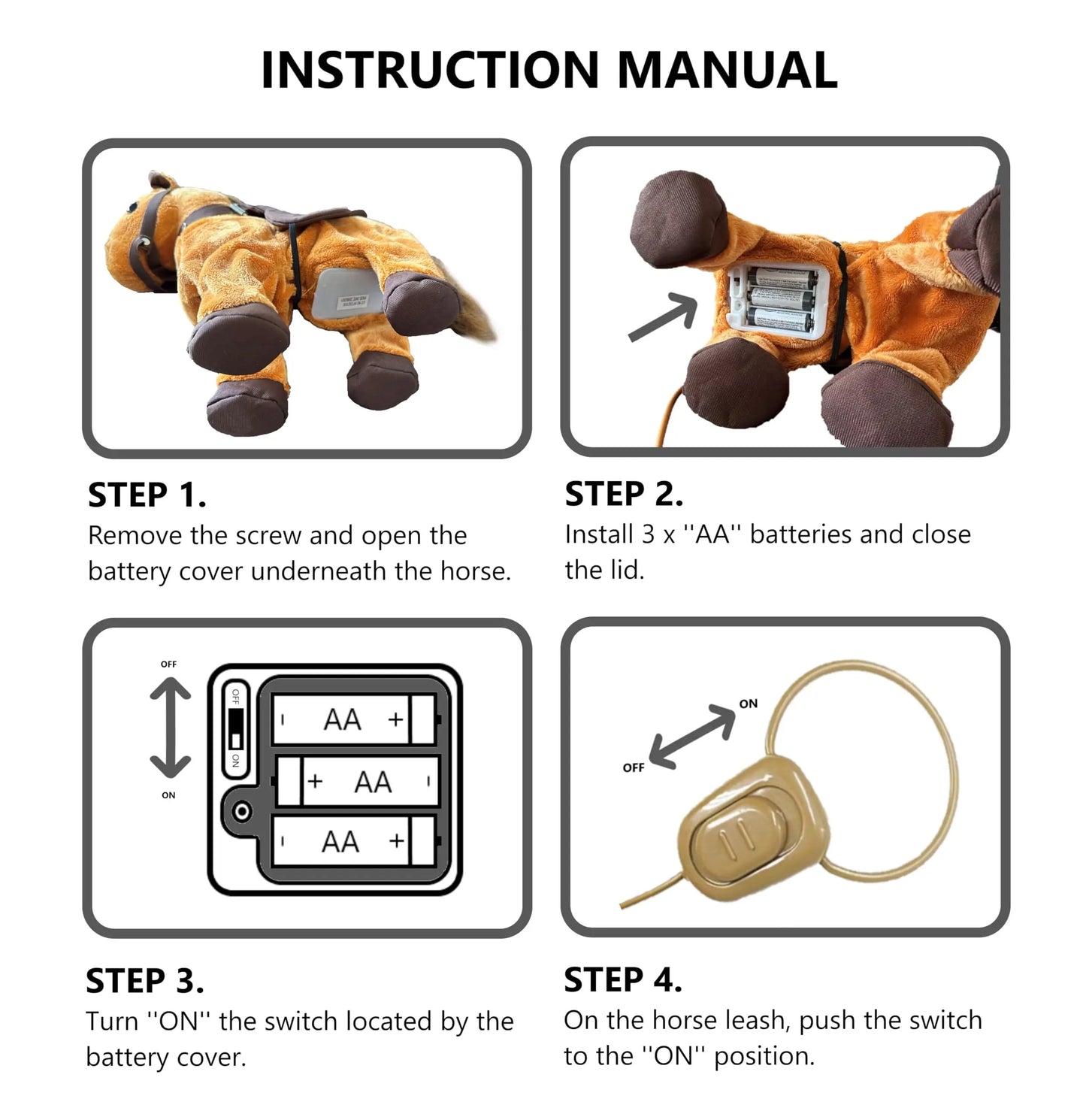 Interactive Remote Control Walking Pony Toy for Kids with Dancing Singing Features and Leash