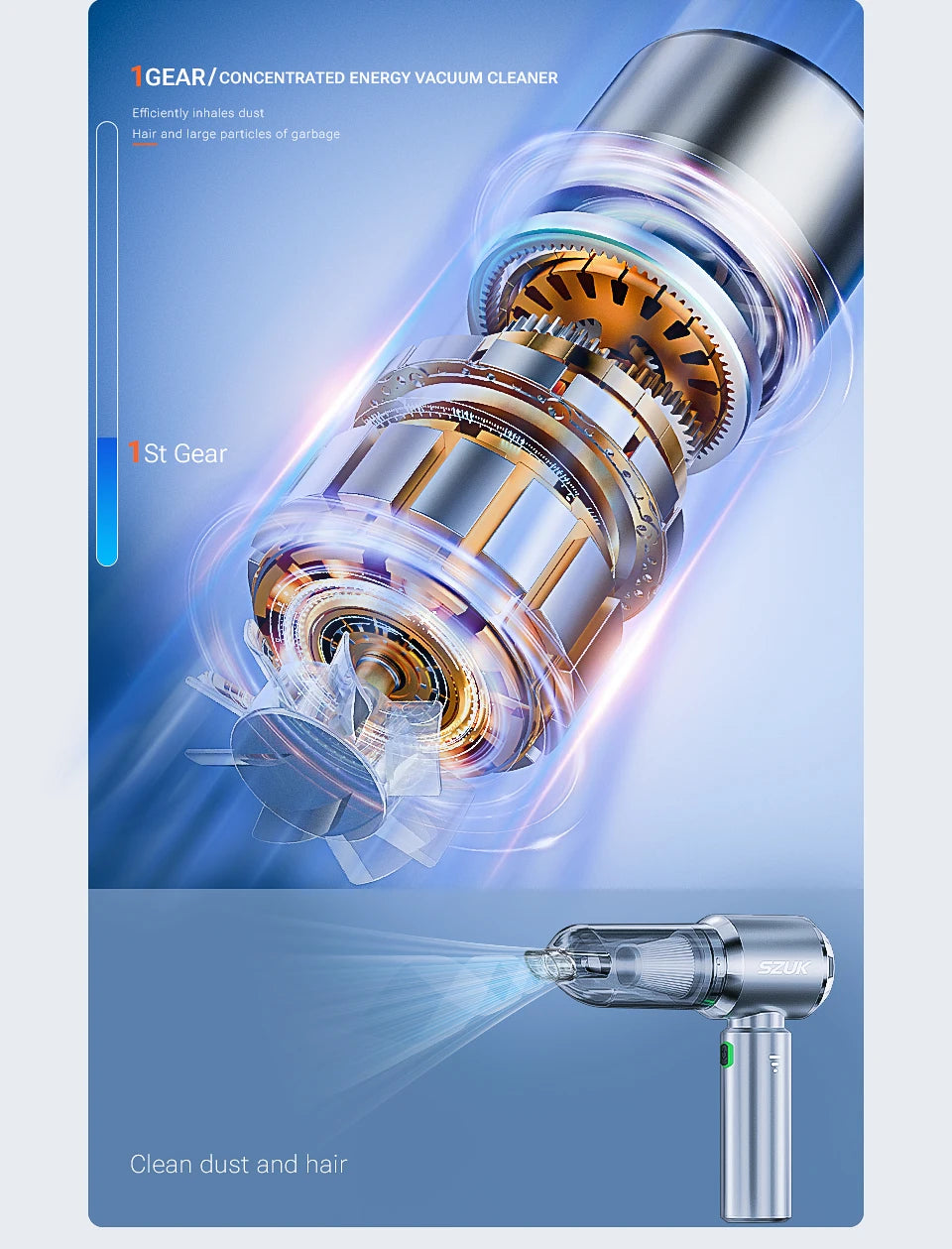 Cordless Mini Car Vacuum Cleaner Handheld with Powerful Suction for Easy Cleaning