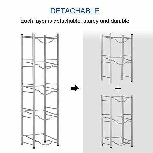 5 Tier/3 Tier Standing Water Jug Rack Space-Saving Holder