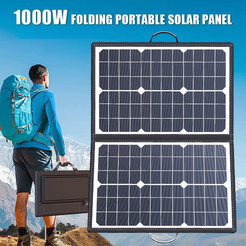 Solar Panel Kit Complete Camping 1000W Portable Charger 18V for Car Boat Caravan