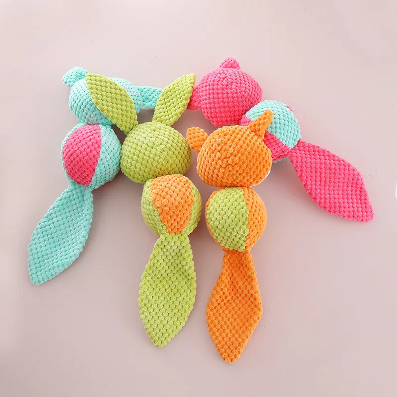 Pet Plush Toy Dog Bites And Sounds Interactive Toys For Indestructible Dogs Corn Velvet Ball Shaped Speaker Cute Animal Shape