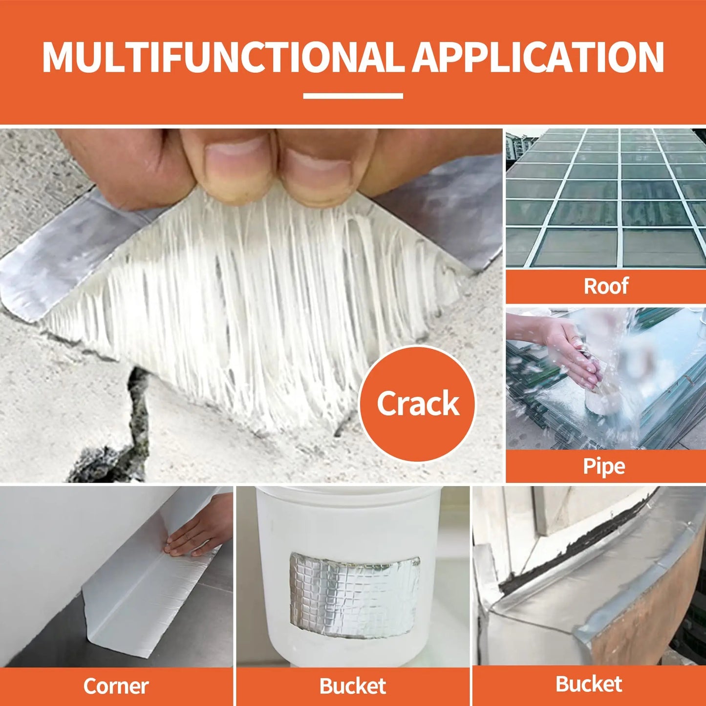 Waterproof Tape High Temperature Resistance Aluminum Foil Butyl Tape for Wall Pool Roof Duct Repair