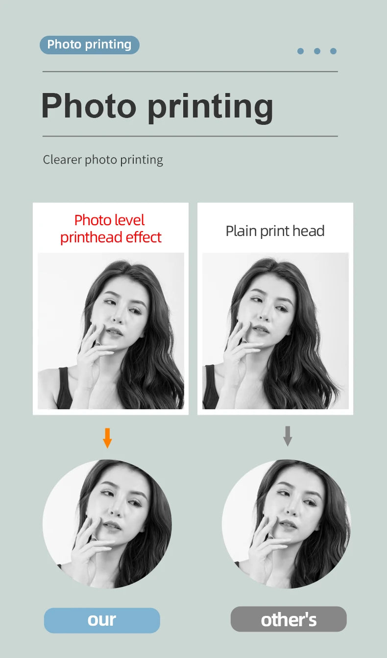 Mini HD Portable Bluetooth Thermal Label Printer Inkless Printing