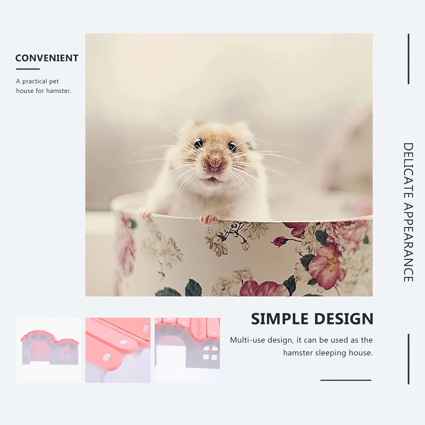 Hamster Maze House PVC Hamster Hideout Hamster Sleeping Hut Guinea Pig Cottage Hamster Cage Accessories Small Pet Cage