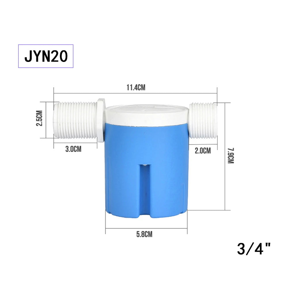1/2'' 3/4'' 1'' Control de nivel de agua práctico Reemplazo duradero Válvula de flotador completamente automática Balva de bola de nailon anticorrosión