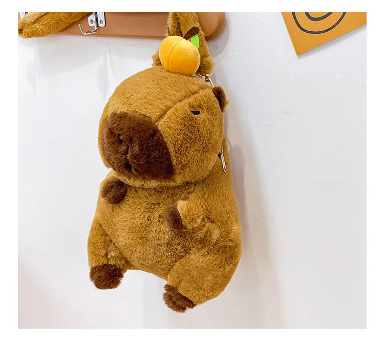 Capybara Plush Backpack Kawaii Mini Knapsack Bag for Kids