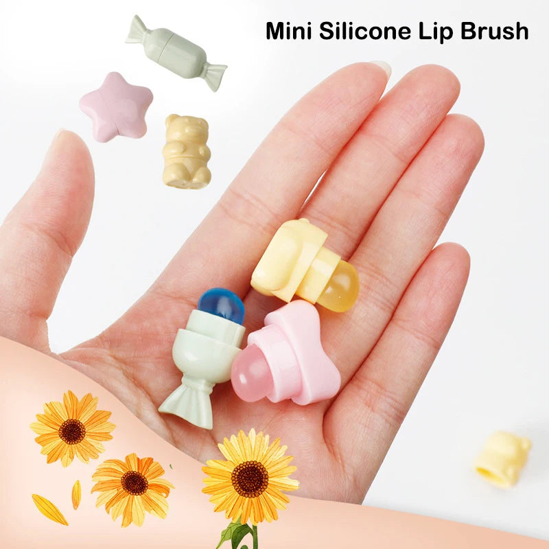 Mini Silicone Lip Brush Cartoon Angled Concealer Makeup Tool