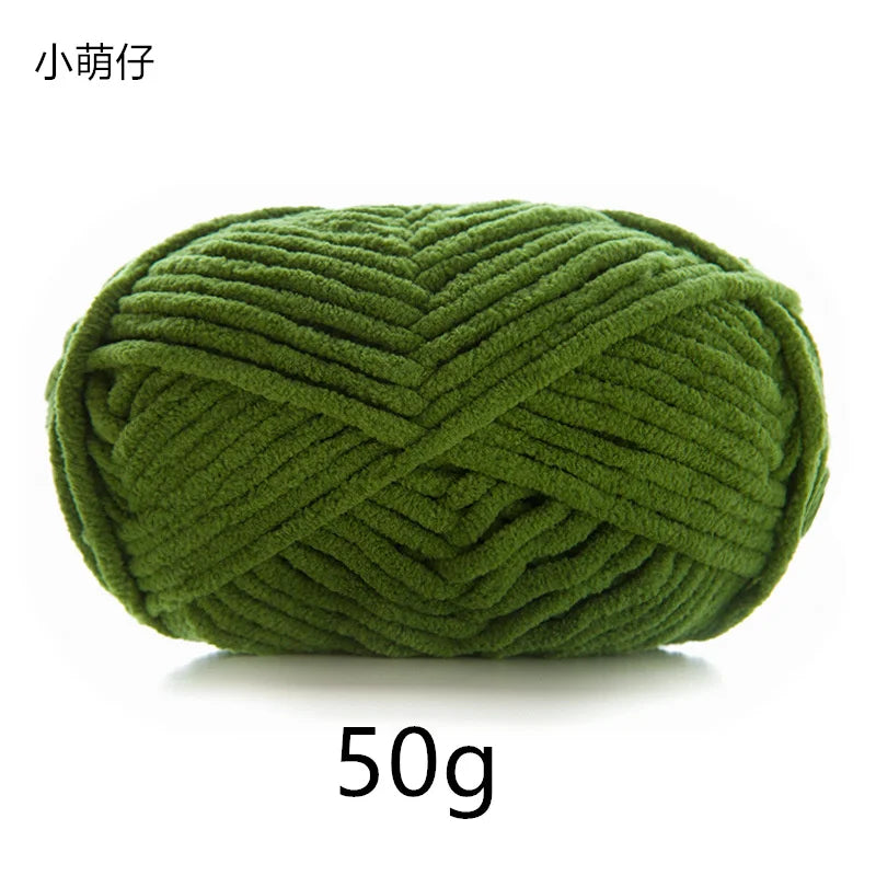 50g Polyester Cute Yarn Ball for Warm Velvet Crochet Scarf