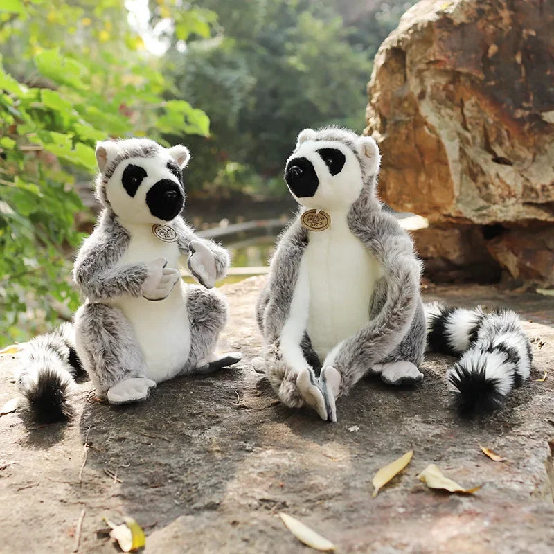28cm Wild Lemur Plush Stuffed Animal Toy with Short and Long Arms for Kids and Adults