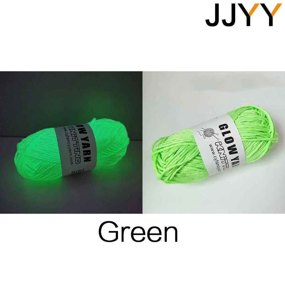 JJYY Fluorescent Luminous Soft Solid-color Thread 50m DIY Craft