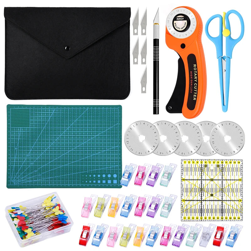 KRABALL Rotary Cutter for Leather and Fabric DIY Projects Ergonomic Roller Knife for Sewing Quilting and Crafting