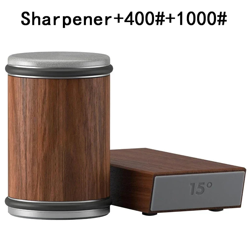 Rolling Knife Sharpener Kit with Magnetic Holder and Diamond Stones