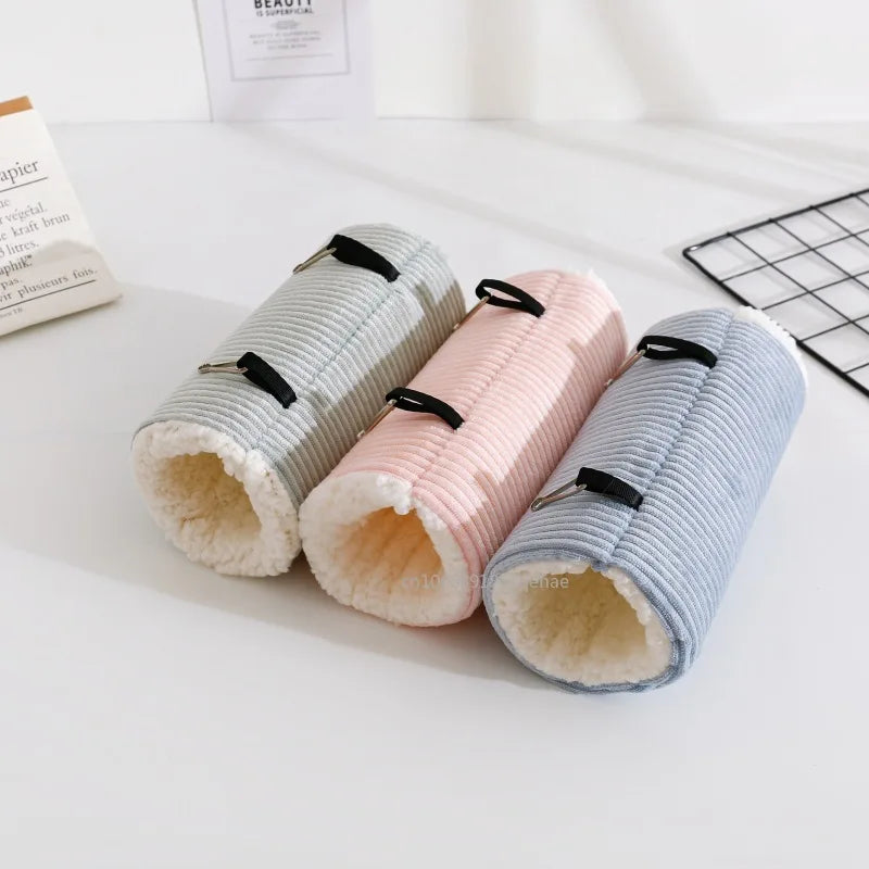 Hamster Tunnel Hammock for Small Animals Warm Squirrel Hedgehog Rabbit Chinchilla Bed Cage Plush House Nest Hamster Accessories