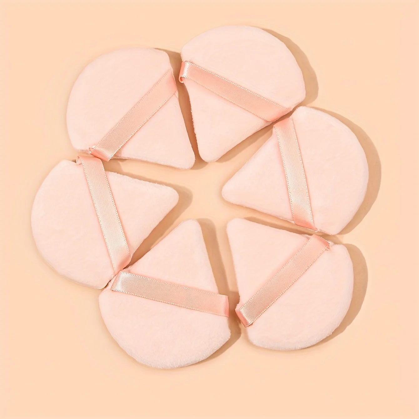 100 Pieces Triangle Powder Puff Set for Loose Powder and Liquid Cosmetics Soft Plush Makeup Application Tool