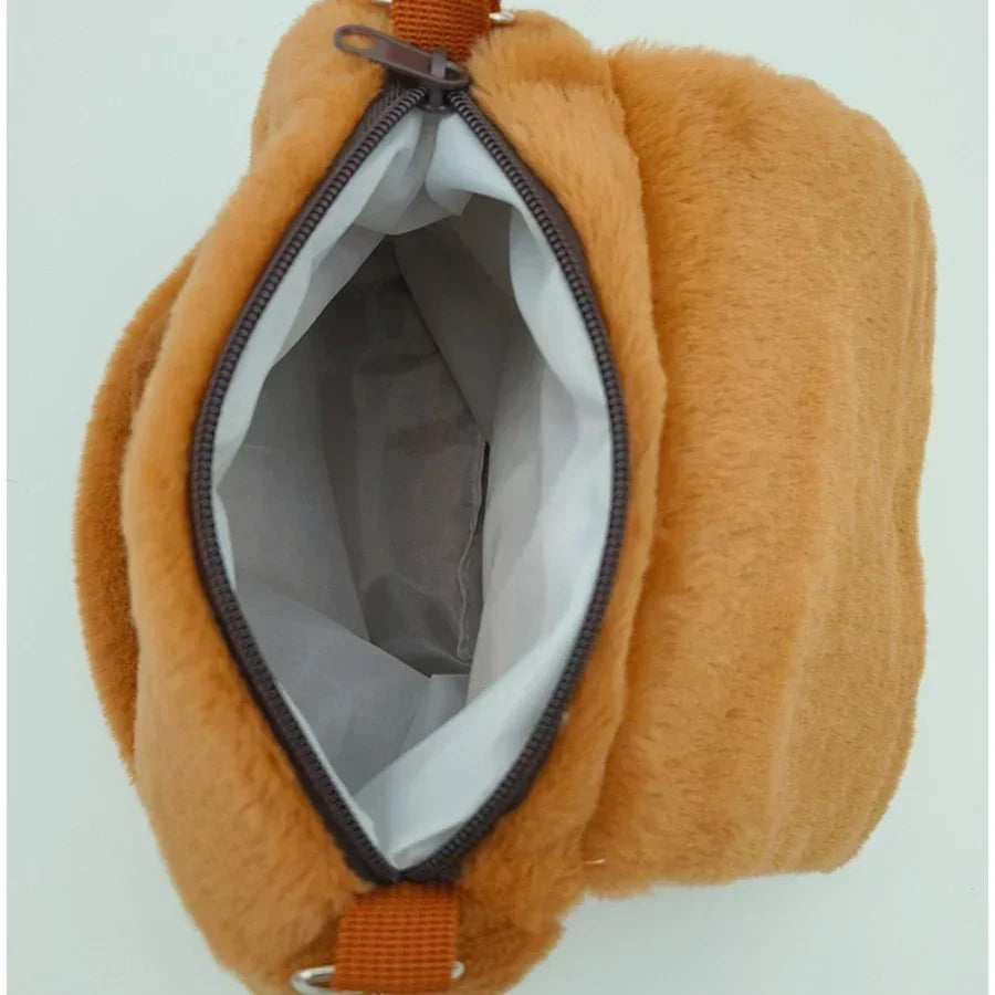 Strawberry Hat Capybara Plush Toy Backpack for Kids