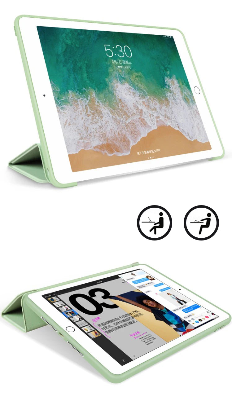 Smart Case for iPad 9.7 2018 2017 Magnetic PU Leather Cover