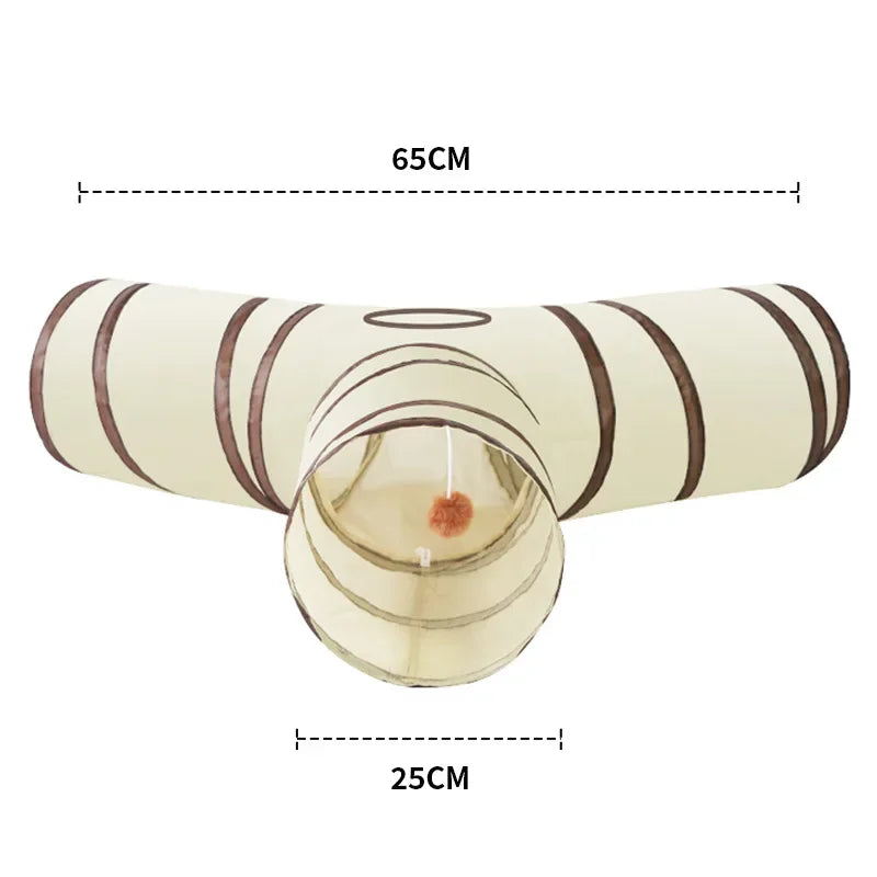 Cat Tunnel Long T/Y Ways Cat Play Tunnel Foldable Funny Interactive Indoor Play Toys Games Kitty Cubes Pet Supplies