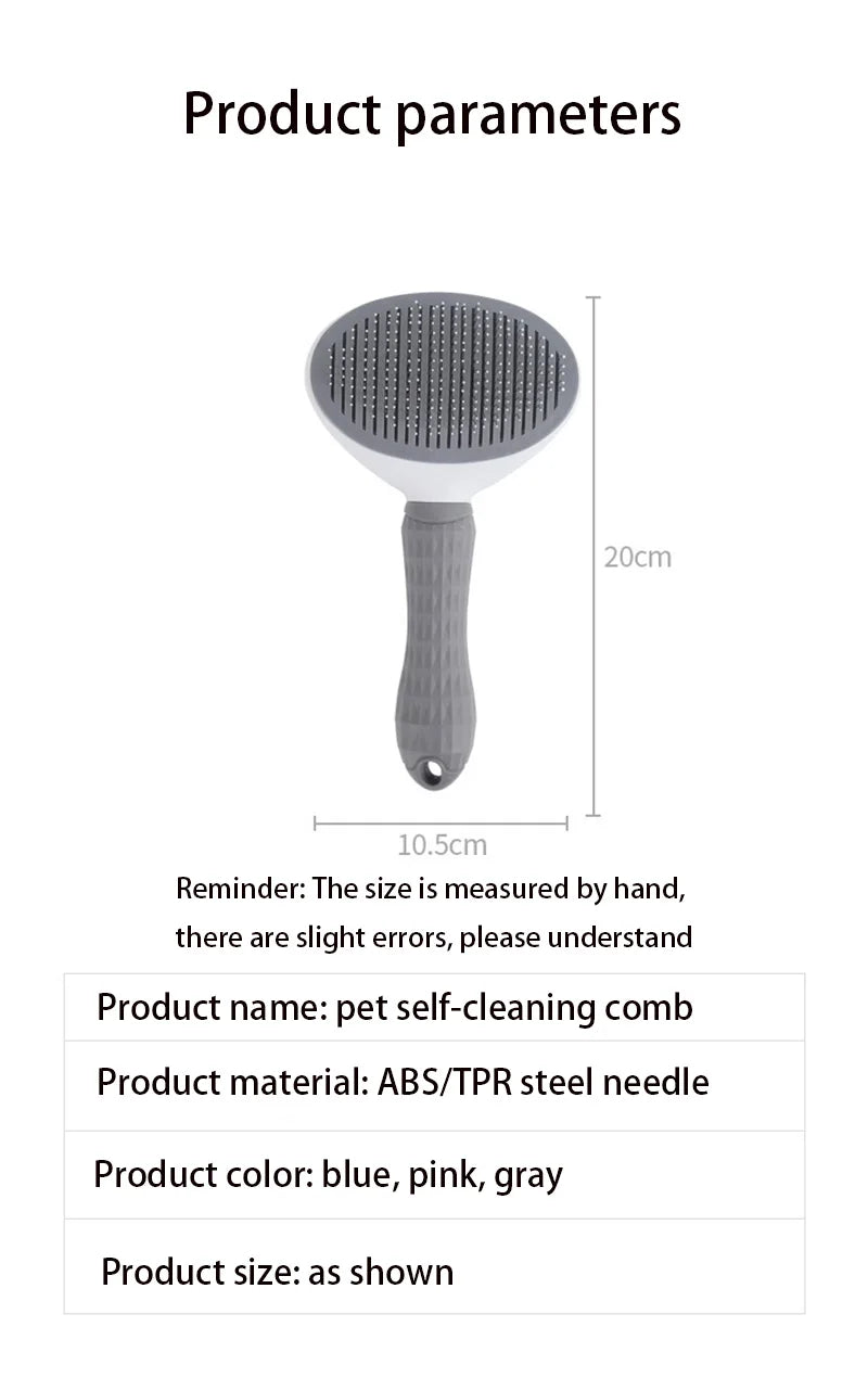 Pet Comb Stainless Steel Needle Comb for Dog and Cat Hair Removal