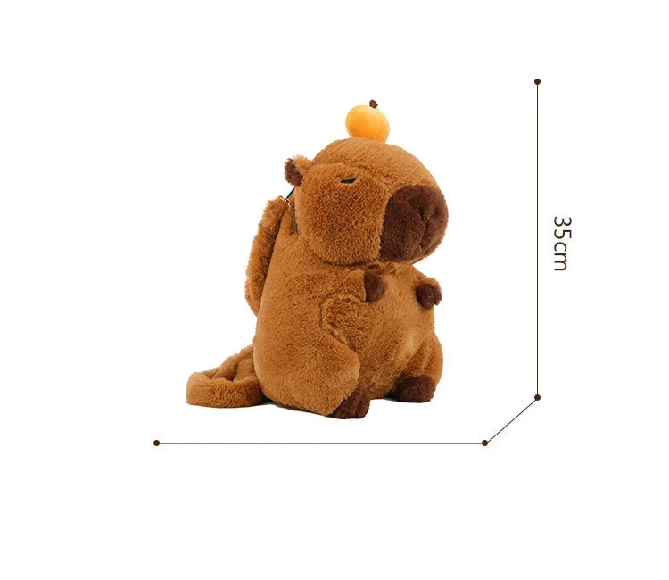 Capybara Plush Backpack Kawaii Mini Knapsack Bag for Kids
