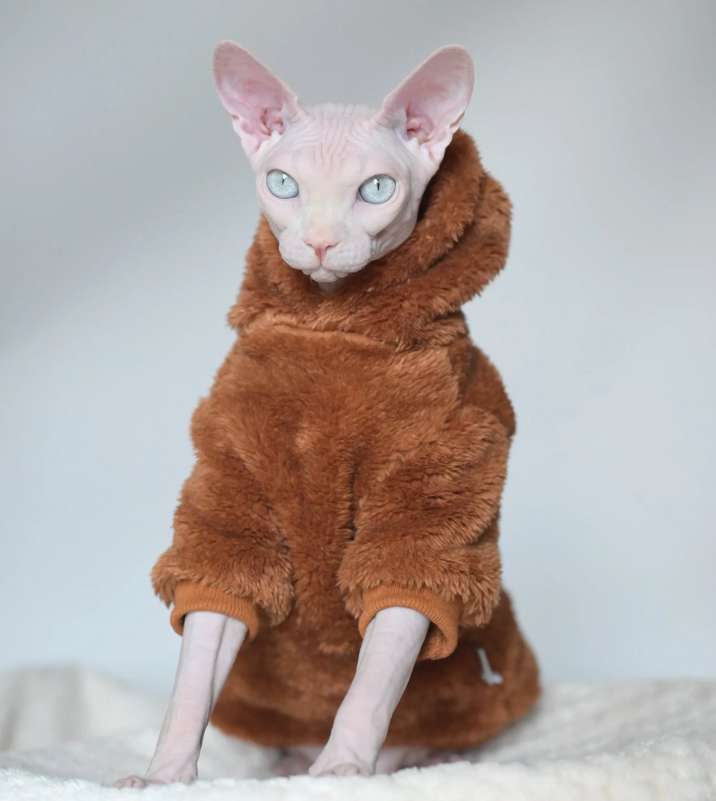 Hairless Cat Clothes Thick and Warm Winter Apparel for Sphynx, Devon Cats and Small Dogs