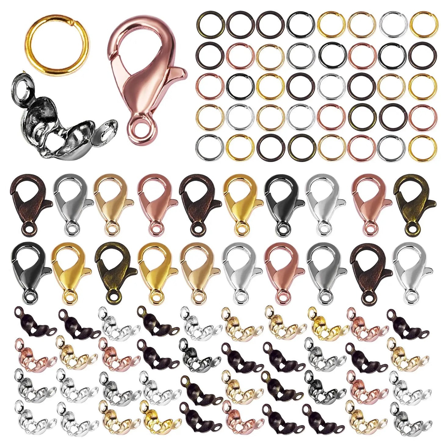 100Pcs Alloy Lobster Clasp Set for DIY Jewelry Making Supplies