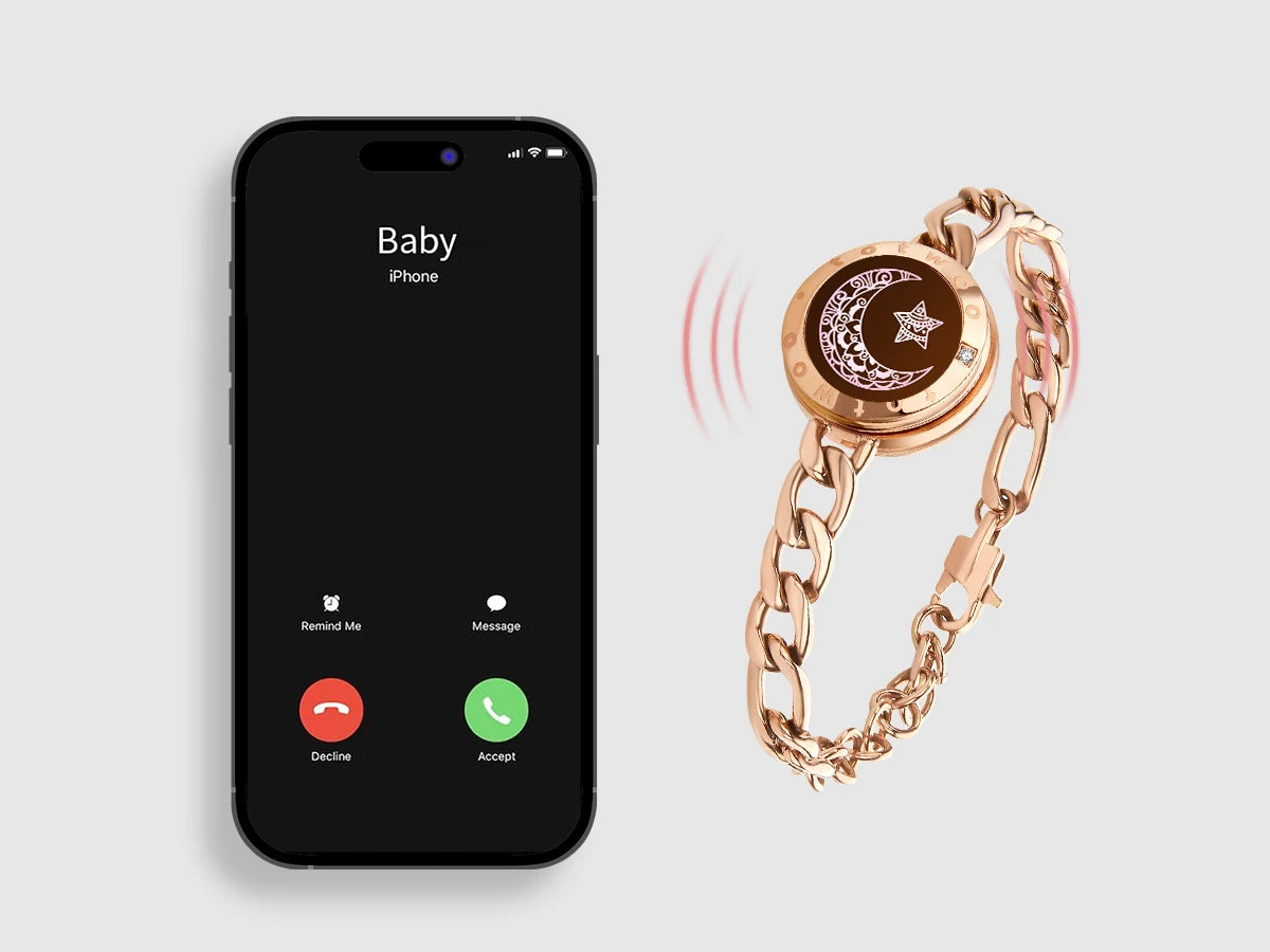 TOTWOO Long Distance Touch Bracelets for Couples Bluetooth Gifts