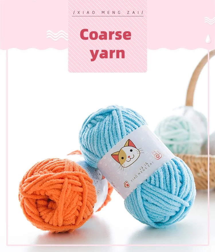 50g Polyester Cute Yarn Ball for Warm Velvet Crochet Scarf