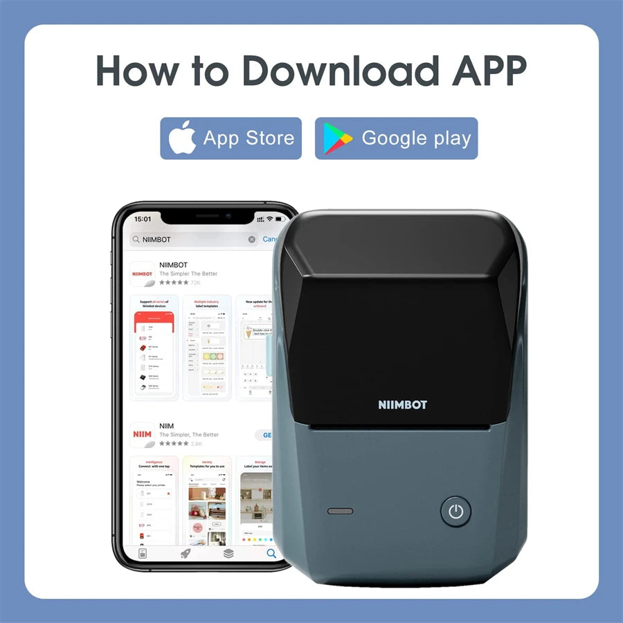 Niimbot B1 Mini Portable Thermal Printer Bluetooth Label Maker