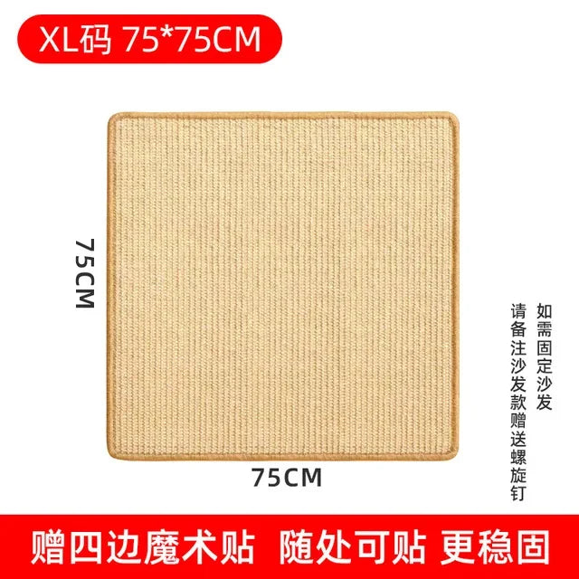 Scratcher Sisal Hemp Board Wall Pad Furniture Protective Scratching Post For Cat Paw Training