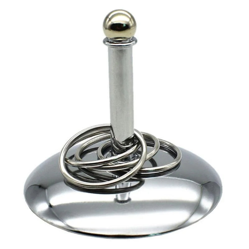 Bird Parrots Interactive Training Toys Intelligence Development Stacking Metal Ring Training Sets Birds Supplies Pet Accessories