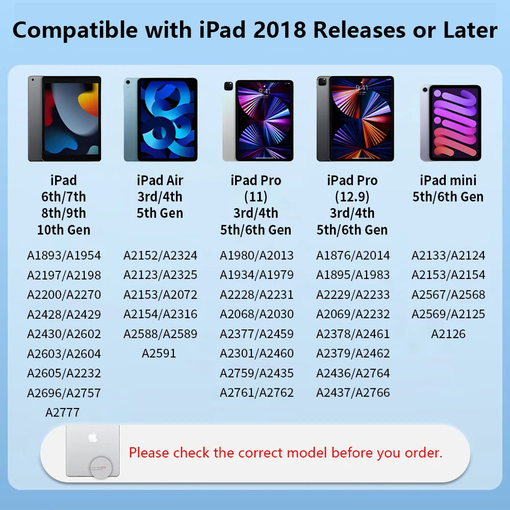 For Apple Pencil 2 iPad Pen Palm Rejection Stylus Compatible iPad Pro Mini 6 Air 2022 2021 2020 2019 2018